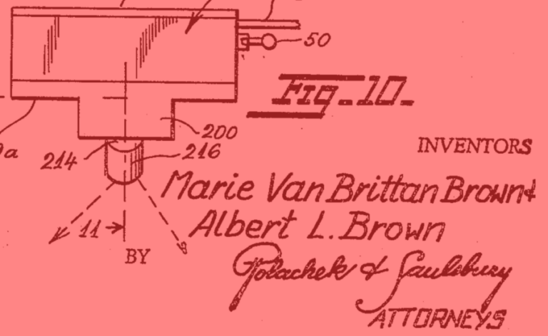 Except of patten application of Marie Van Brittan Brown - security invention