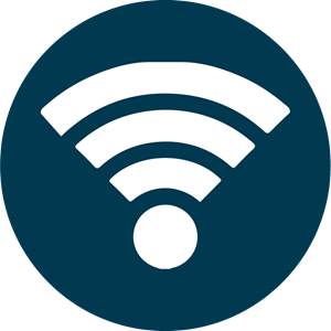 dark blue wireless bluetooth icon