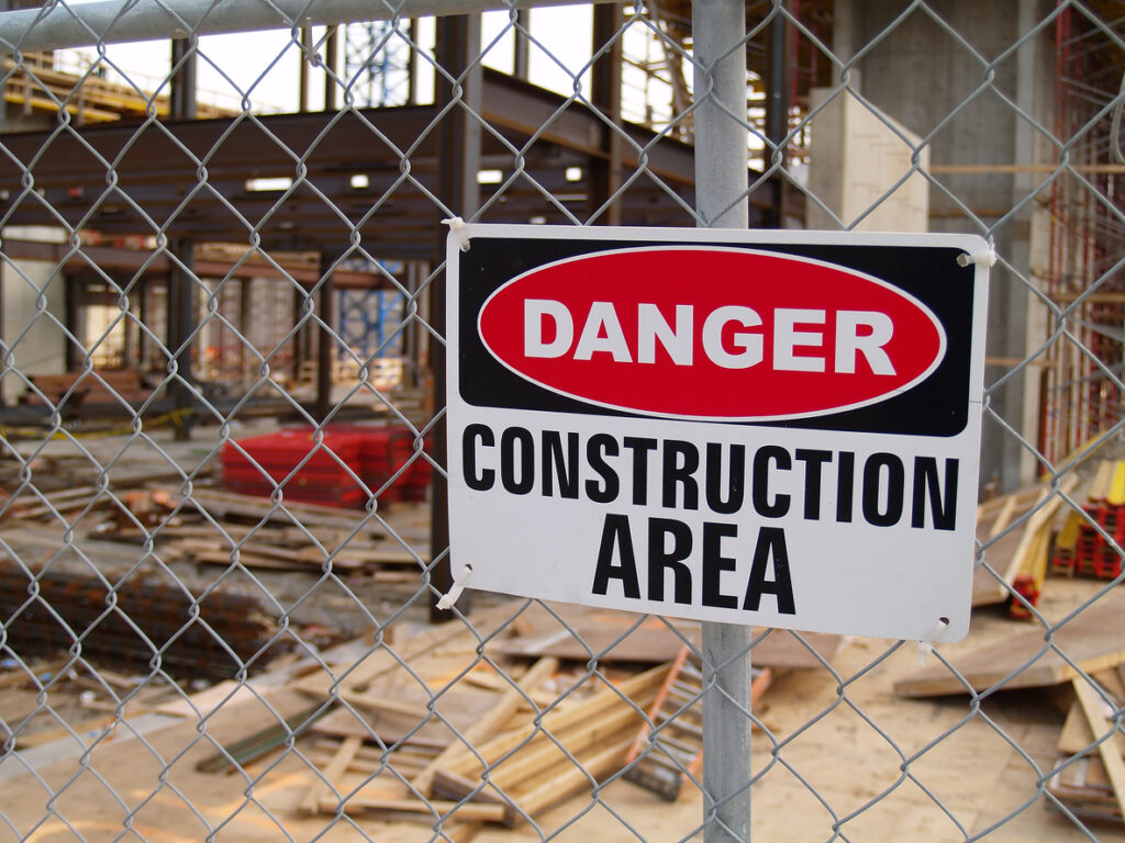 Construction Site Danger Sign