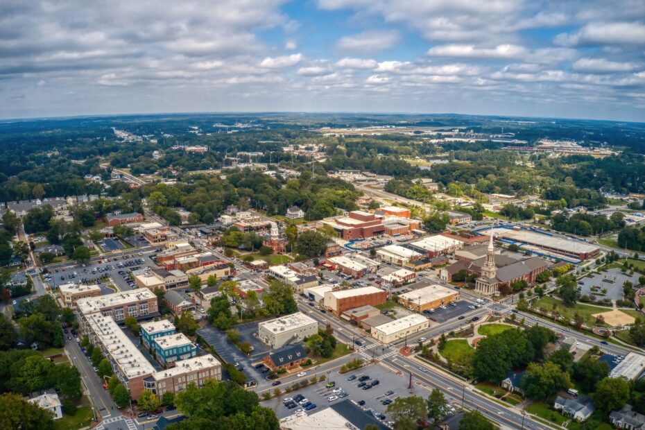 Aerial view of Gwinnett County, Georgia